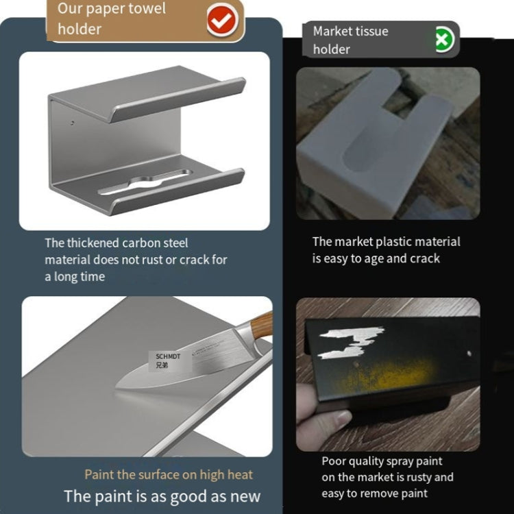 2 In 1 No-Punch Bathroom Shelf Household Paper Towel Cell Phone Toiletries Storage Rack