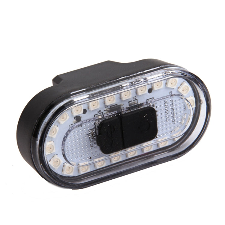 Rechargeable 60 Lumen Colorful Light Bicycle Bike Tail Light Helmet Warning Light