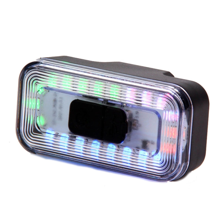 Rechargeable 60 Lumen Colorful Light Bicycle Bike Tail Light Helmet Warning Light