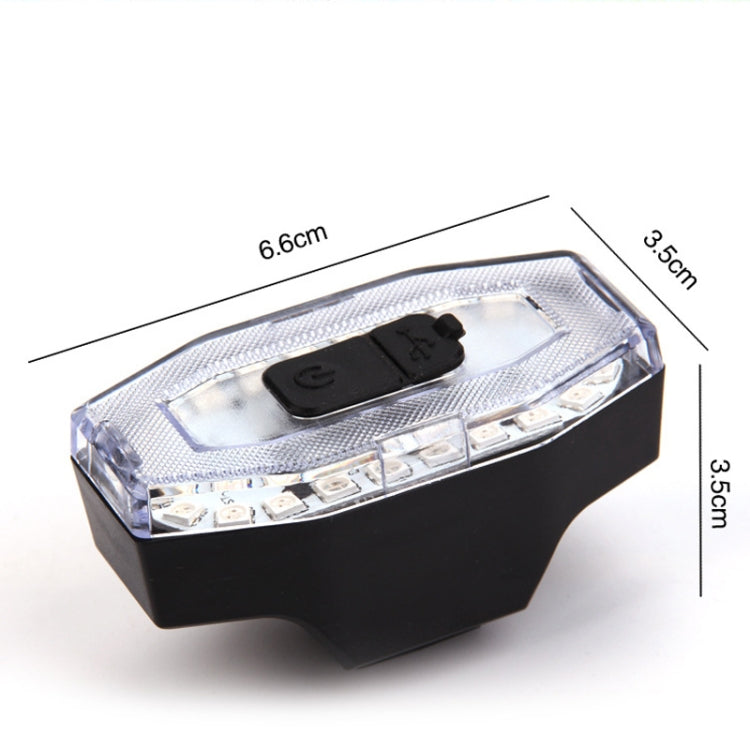 Rechargeable 60 Lumen Colorful Light Bicycle Bike Tail Light Helmet Warning Light