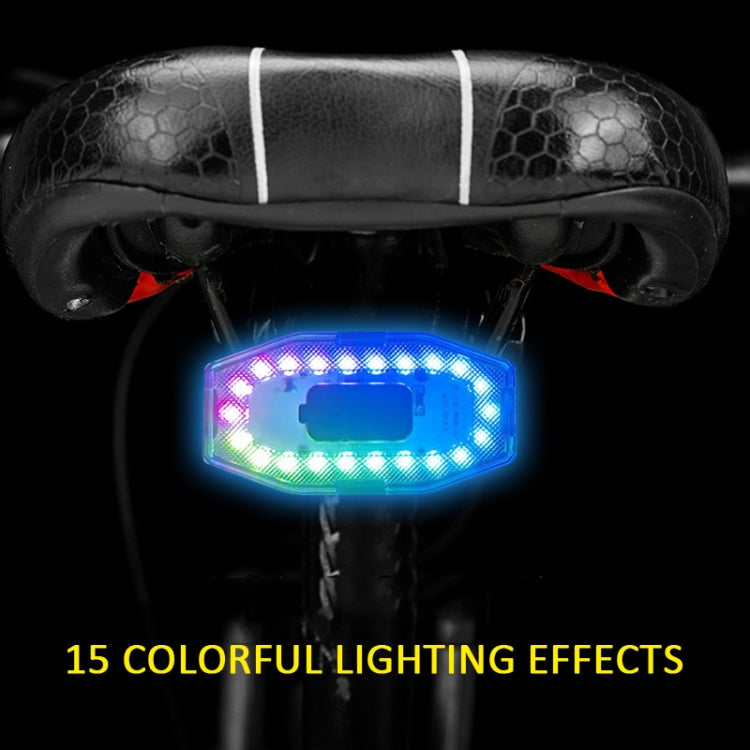 Rechargeable 60 Lumen Colorful Light Bicycle Bike Tail Light Helmet Warning Light