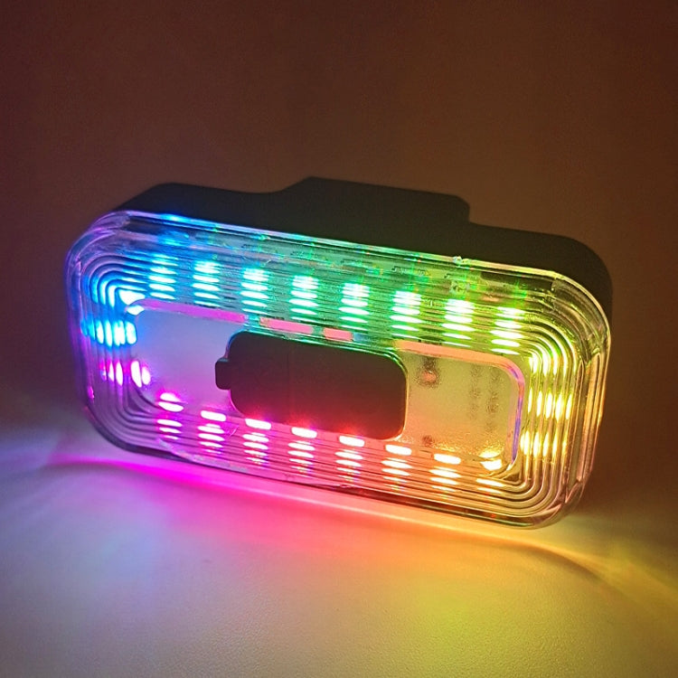 Rechargeable 60 Lumen Colorful Light Bicycle Bike Tail Light Helmet Warning Light