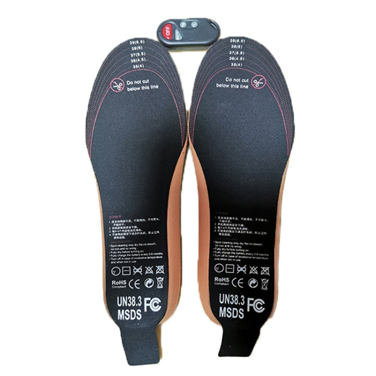 USB Charging Heating Insoles Size Cuttable and Washable Electric Foot Warmer Insoles