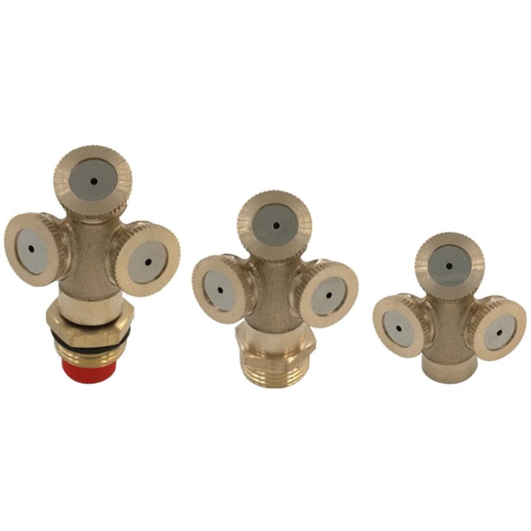 Copper Three Hole Agricultural Sprayer Horticulture Seedling Irrigation Dust Removal Cooling Fogging Nozzle
