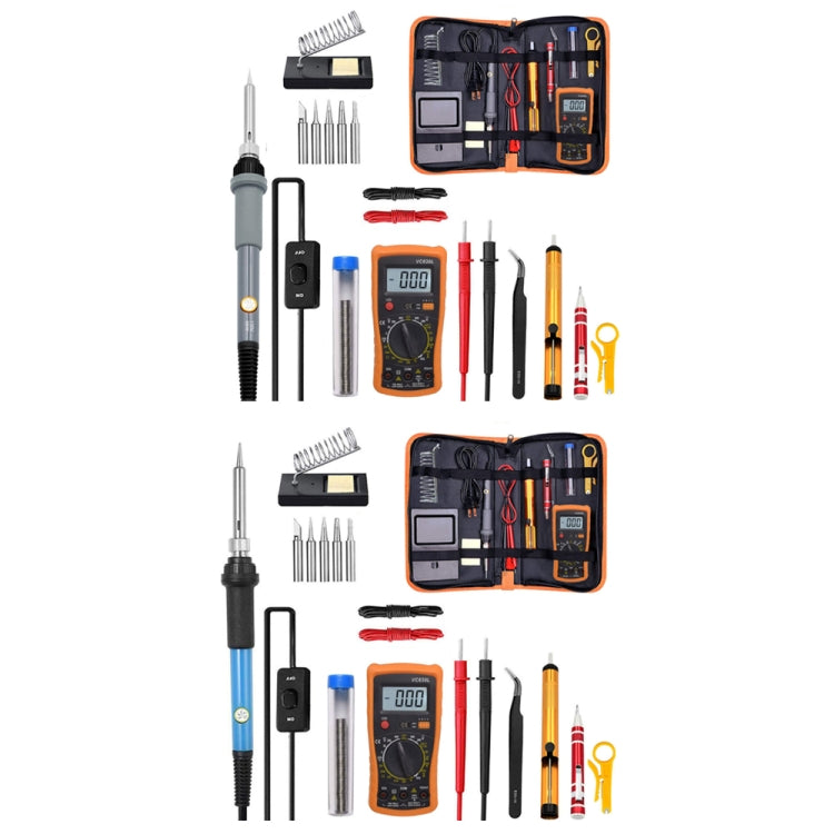 19 in 1 60W Adjustable Temperature Soldering Iron Multimeter Tool Set