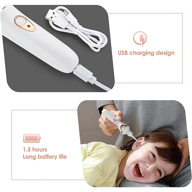 Luminous Upgraded LED Electric Ear Scoop Children Ear Cleaning Tool Set