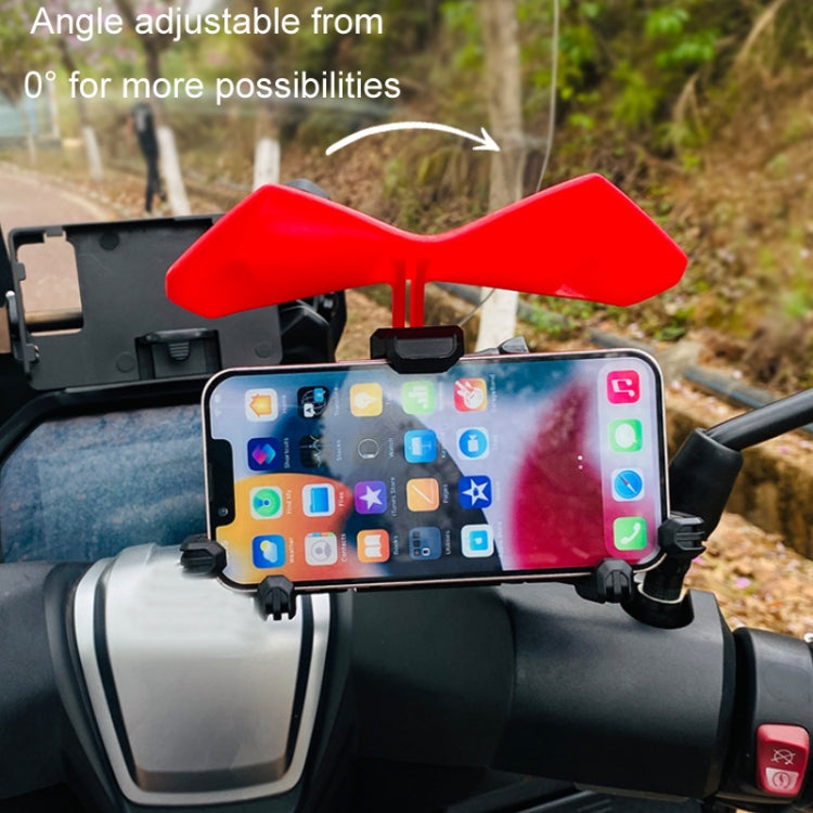 Motorcycle Mobile Phone Holder Sun & Rain Protection Expanded Deflector Wing