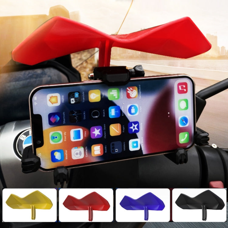 Motorcycle Mobile Phone Holder Sun & Rain Protection Expanded Deflector Wing