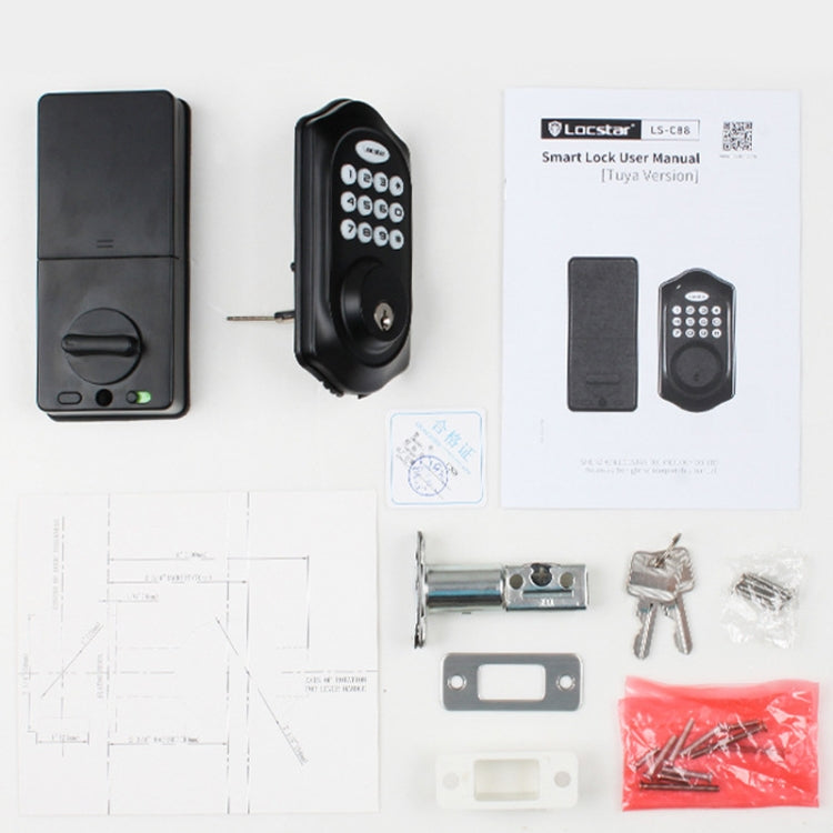 C88 Bluetooth Remote Tuya Automatic Smart Electronic Password Door Lock