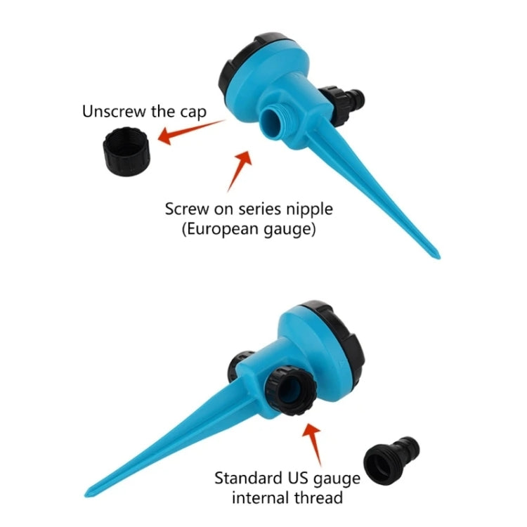 Ground-mounted Rotating Garden Irrigation Sprinkler Head Multi-stage Adjustable Sprinkler