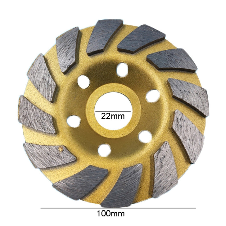 100mm Concrete Stone Diamond Grinding And Polishing Blades Ceramic Grinder Machine Fan Shape Grinding Wheel
