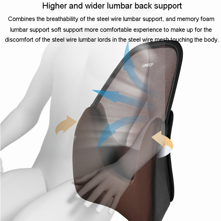 LINXICP 3 In 1 Car Seat Lumbar Cushion Summer Special Memory Foam Breathable Car Back Pad