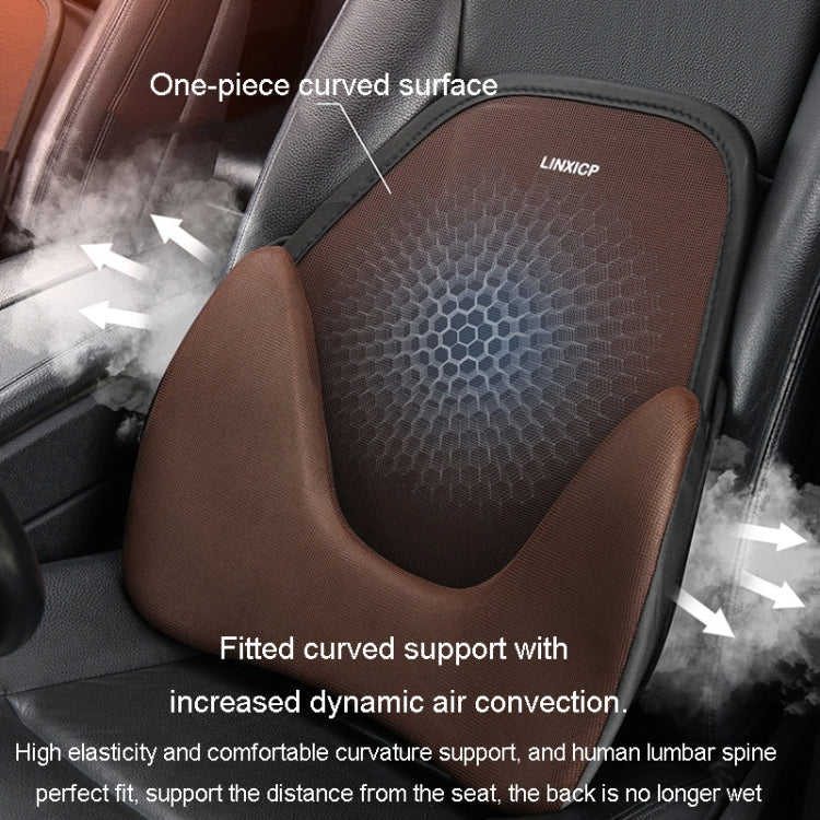 LINXICP 3 In 1 Car Seat Lumbar Cushion Summer Special Memory Foam Breathable Car Back Pad
