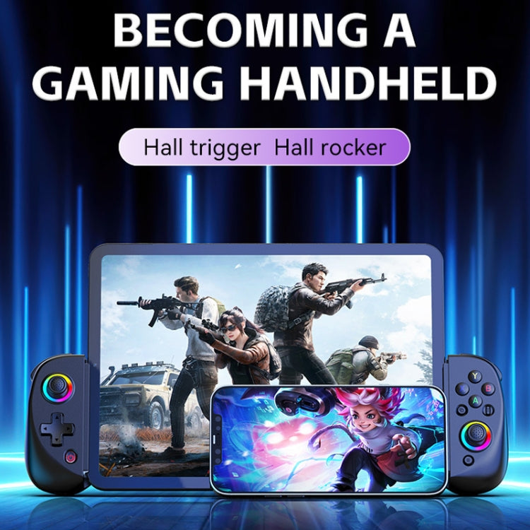 D8 Mobile Phone Stretch Band Light Gamepad Dual Hall Wireless Bluetooth Somatic Vibration Grip for PC / Android / IOS / Tablet / PS3 / PS4 / Switch