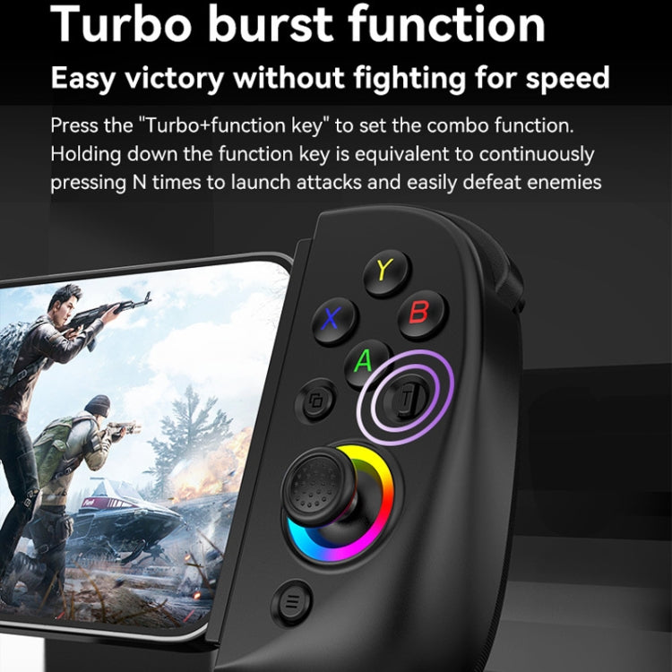 D8 Mobile Phone Stretch Band Light Gamepad Dual Hall Wireless Bluetooth Somatic Vibration Grip for PC / Android / IOS / Tablet / PS3 / PS4 / Switch