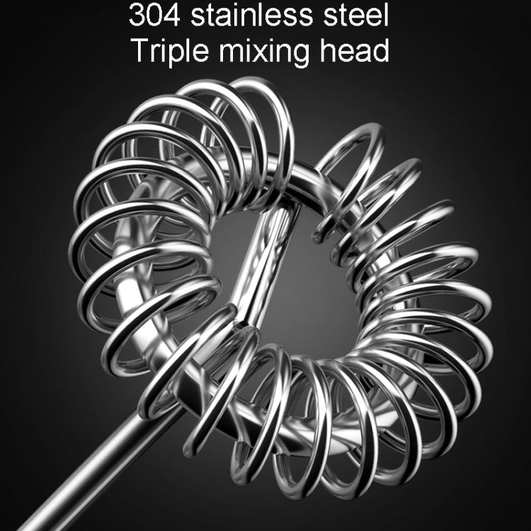 Kacheeg Electrical Stainless Steel Coffee Whisk Portable Whipping Milk Froth Mixer