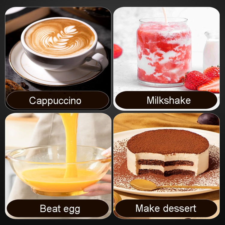 Kacheeg Electrical Stainless Steel Coffee Whisk Portable Whipping Milk Froth Mixer