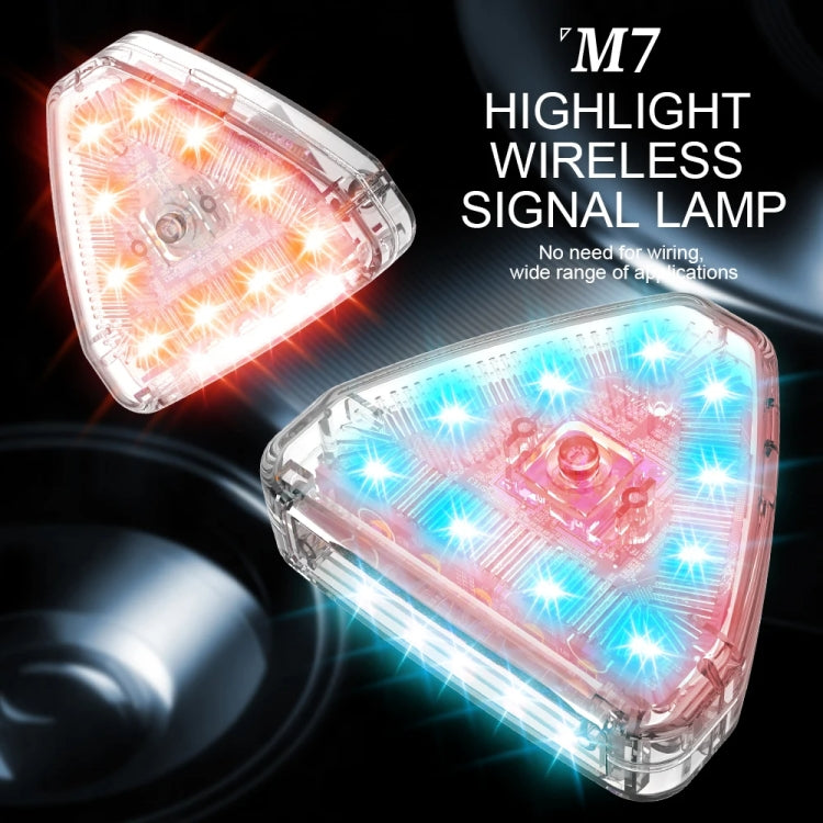 M7 Motorcycle Flashing Light Waterproof Long Duration Wireless Remote Control Modified Warning Lights