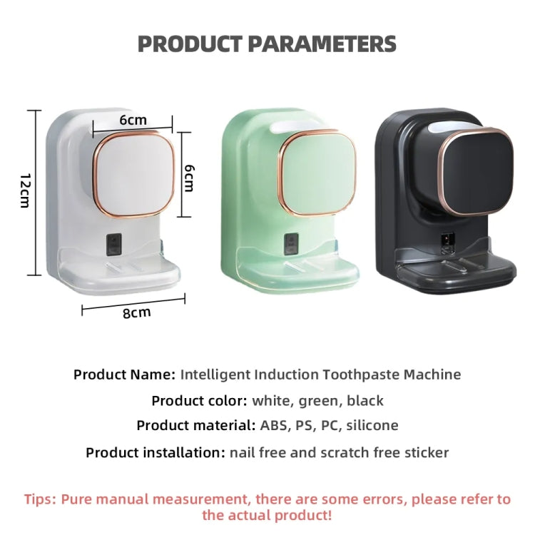 Smart Induction Toothpaste Squeezer 3 Modes Automatic Toothpaste Dispenser