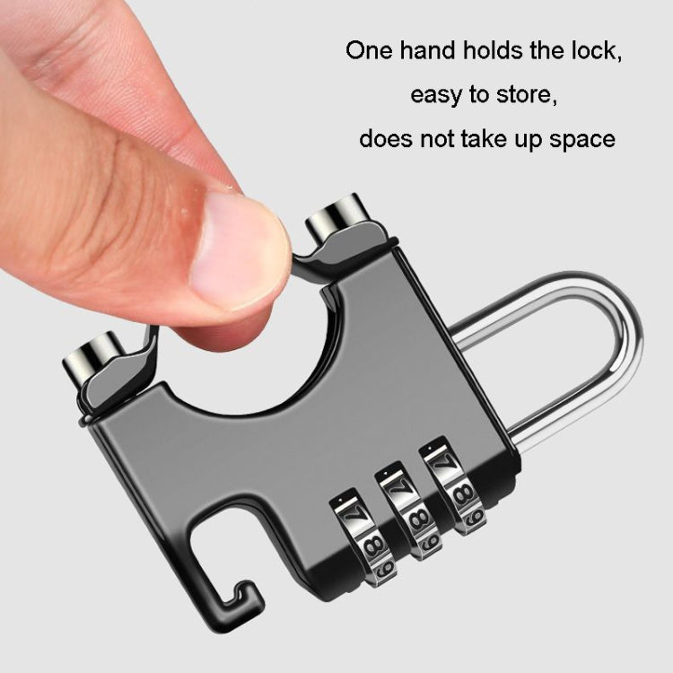 Motorcycle Helmet Anti-Theft Lock Fixed Helmet Combination Padlock