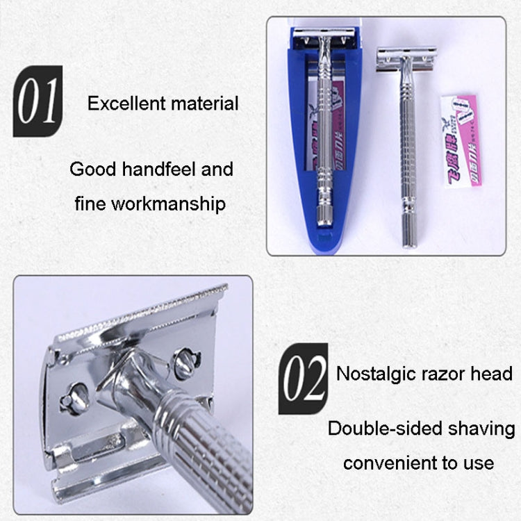 Junjie Shaving And Beard Razor Stand Old Style Double Sided Manual Shaver