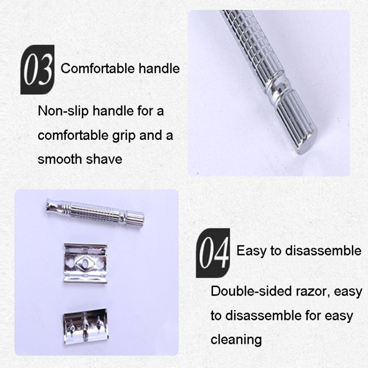 Junjie Shaving And Beard Razor Stand Old Style Double Sided Manual Shaver