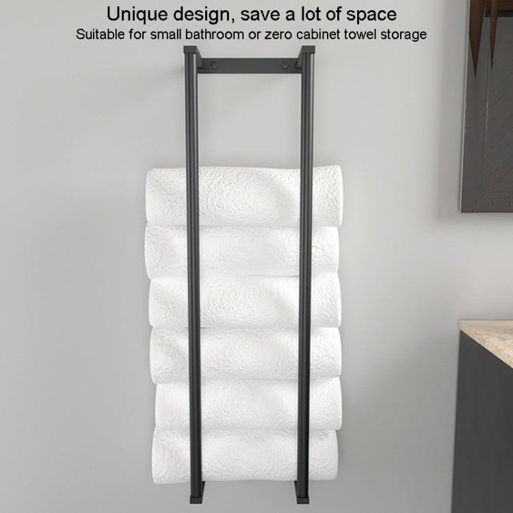 Stainless Steel Bathroom Wall Towel Bar Wall Mounted Towel Storage Rack