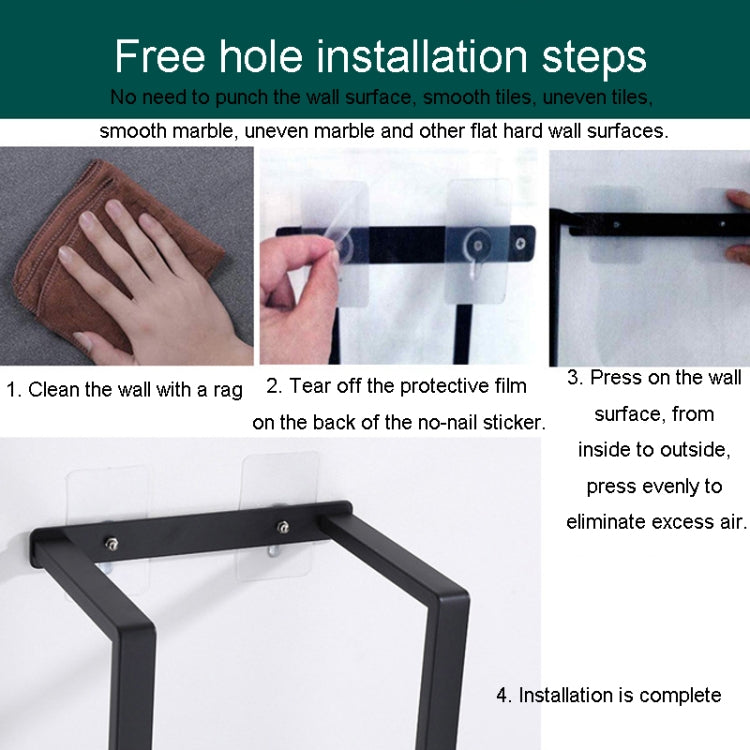 Stainless Steel Bathroom Wall Towel Bar Wall Mounted Towel Storage Rack