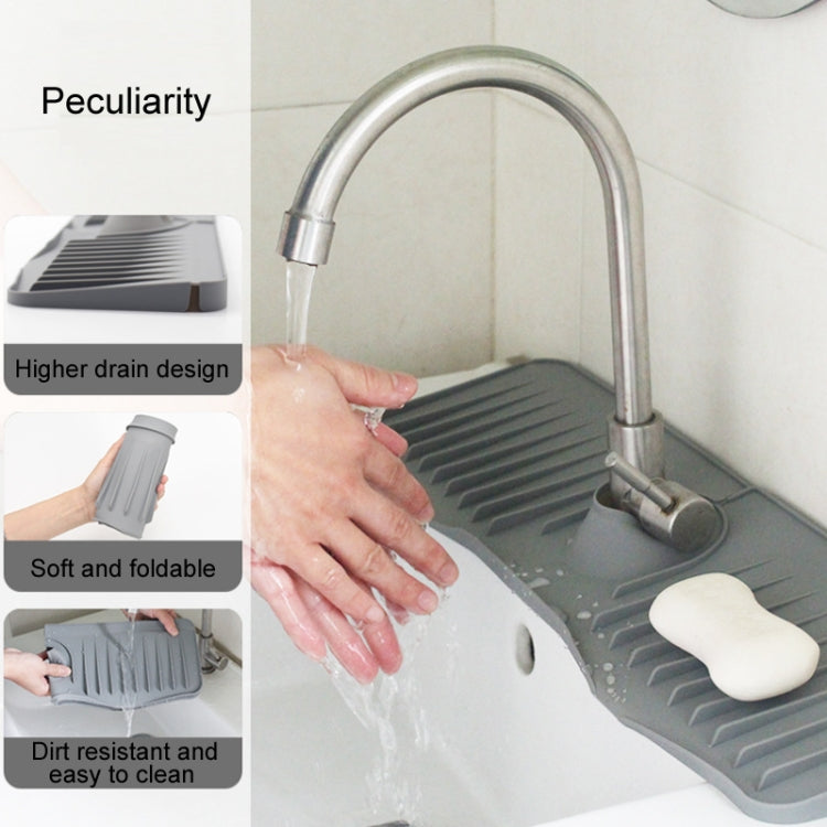Bathroom Kitchen Silicone Faucet Anti-Splash Drain Mat