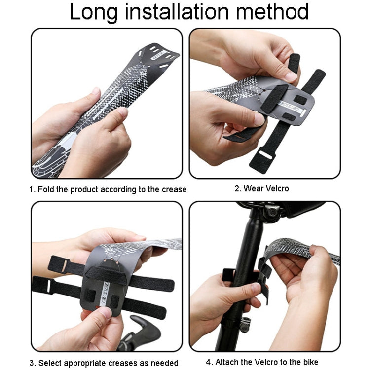 ENLEE E-641316 6pcs /Set Bicycle Extended Front And Rear Mudguards Road Bike Quick Detachable Fenders