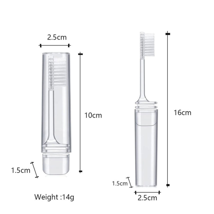 Foldable Toothbrush Set For Traveling Business Portable Hotel Transparent Storage Toothbrush