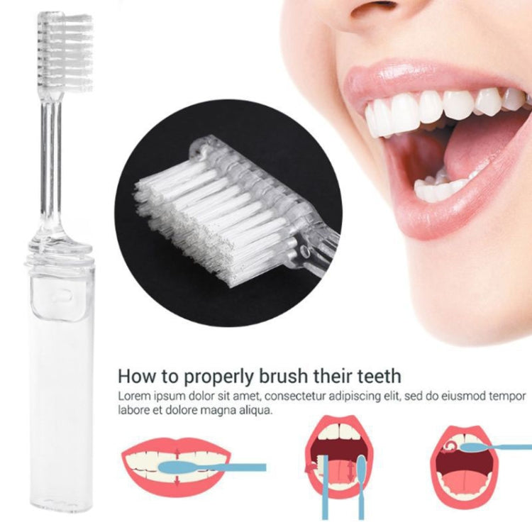 Foldable Toothbrush Set For Traveling Business Portable Hotel Transparent Storage Toothbrush