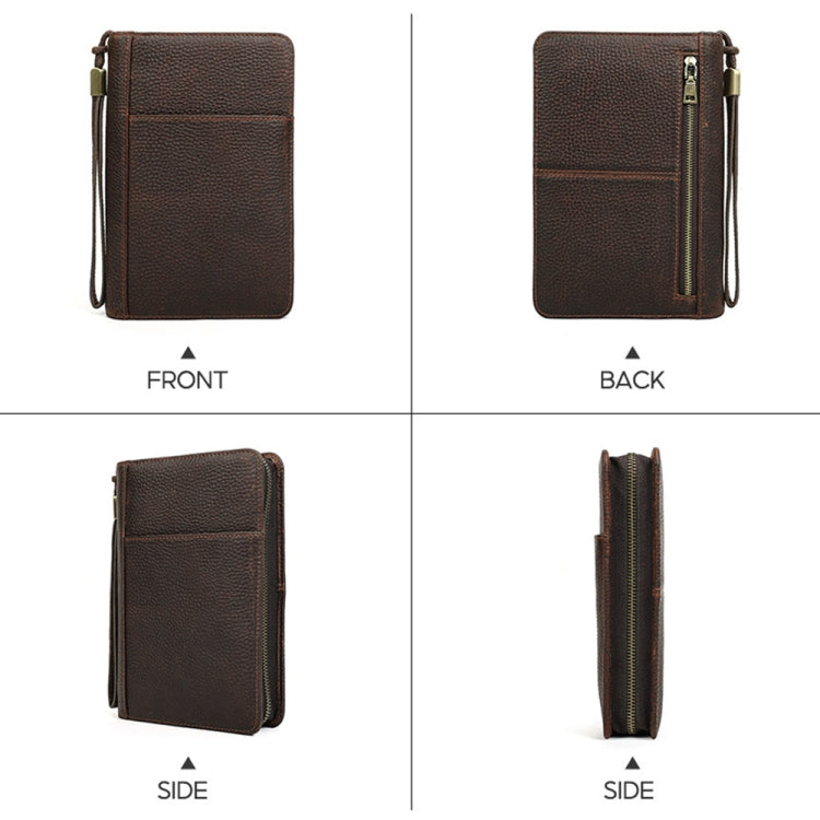 CONTACTS FAMILY CF5009 Genuine Leather Multifunctional Travel Convenient Cigar Box with Wrist Strap