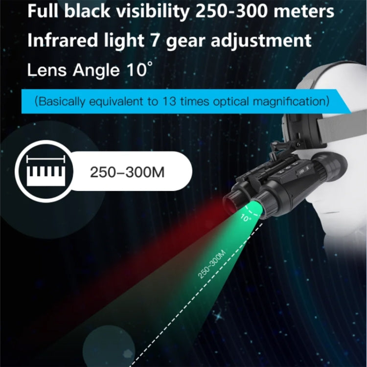 Adjustable Pupil Distance Headset Night Vision Device 3D HD Digital Binoculars Outdoor Infrared Night Vision Telescope