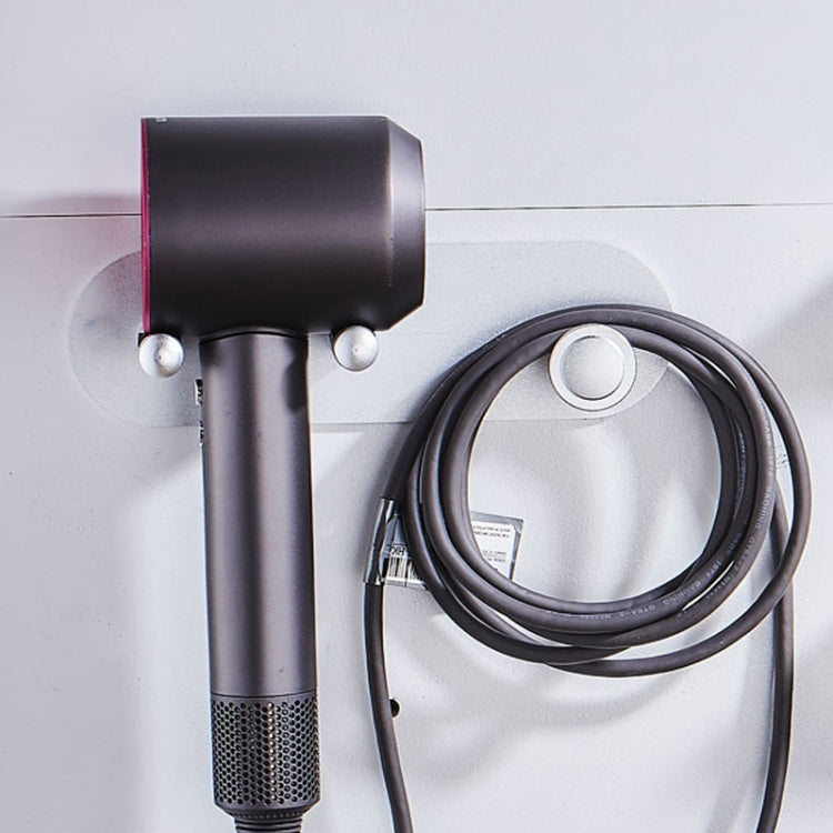 Wall Mounted Hair Dryer Holder Hole-Free Bathroom Space Aluminum Multifunctional Shelf