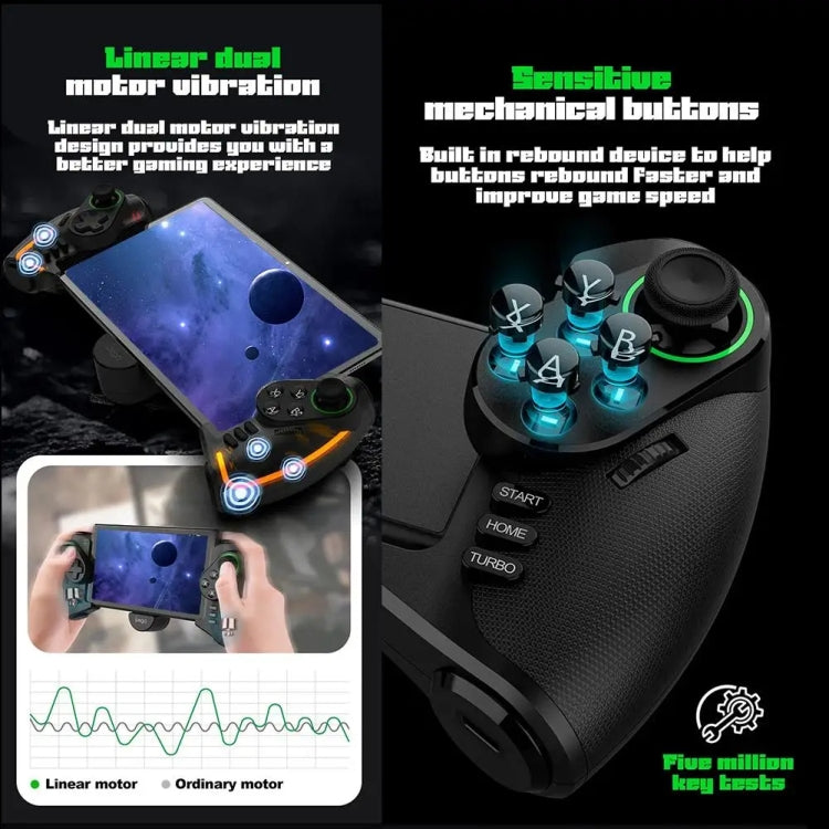 IPEGA Mechanical Gamepad Tablet Cell Phone Stretch Wireless Bluetooth Grip For N-S / P3 / PC / Switch / Android / IOS