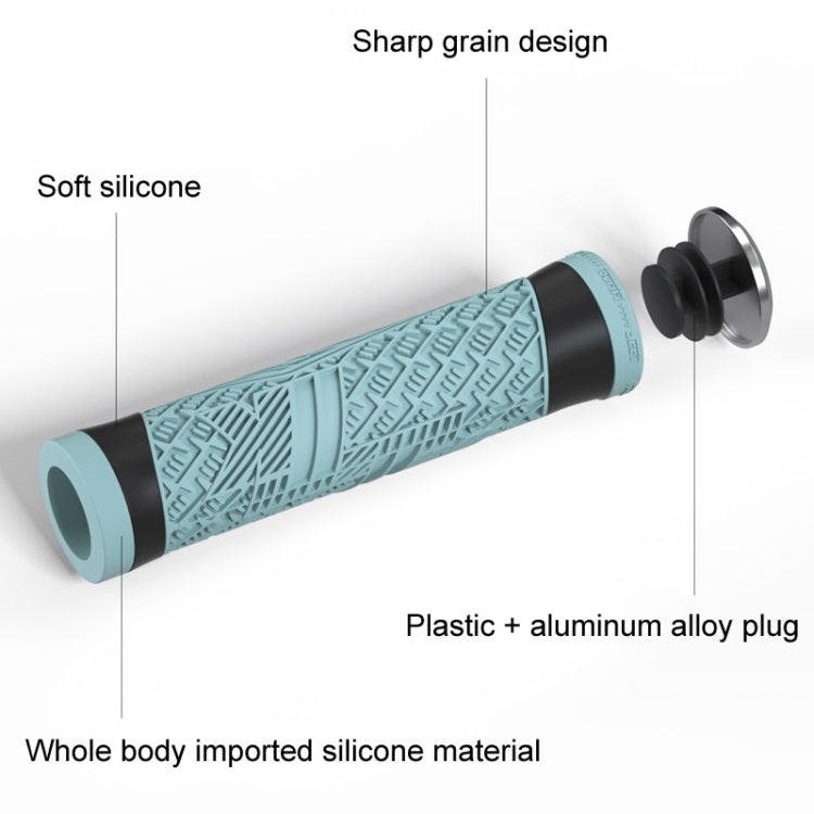 ENLEE E-235151 1pair Silicone Bicycle Covers Mountain Bike Cycling Grips With Handlebar Blocking