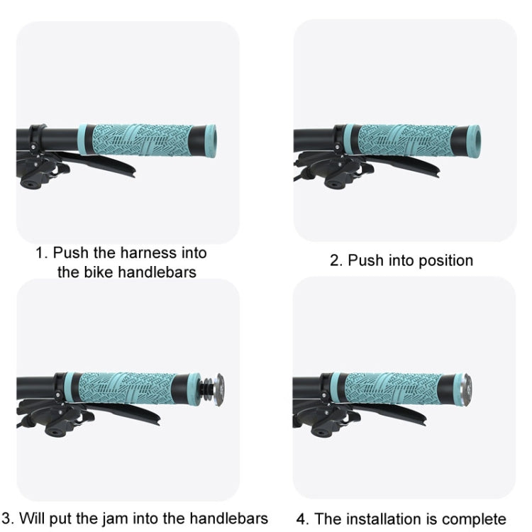 ENLEE E-235151 1pair Silicone Bicycle Covers Mountain Bike Cycling Grips With Handlebar Blocking