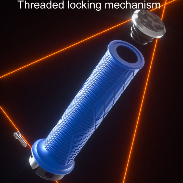 ENLEE 1pair Silicone Bicycle Covers Lockable Cycling Grips With Handlebar Blocking