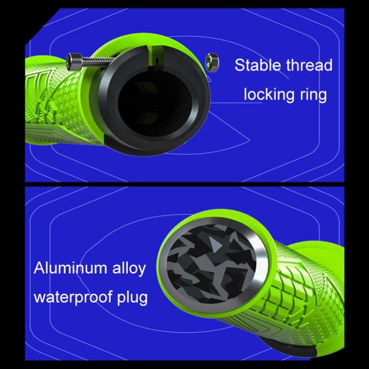 ENLEE 1pair Silicone Bicycle Covers Lockable Cycling Grips With Handlebar Blocking