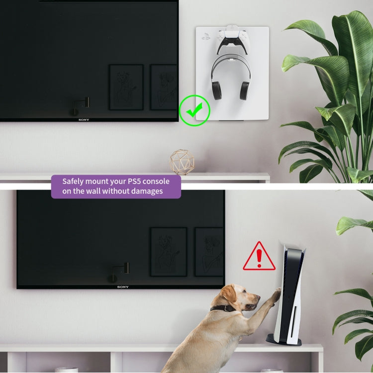 JYS-P5149 For PS5 Wall Bracket Storage Hook Suit Game Console Storage Bracket