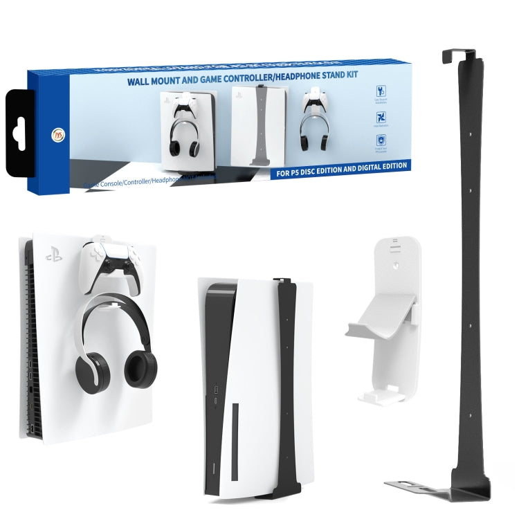 JYS-P5149 For PS5 Wall Bracket Storage Hook Suit Game Console Storage Bracket
