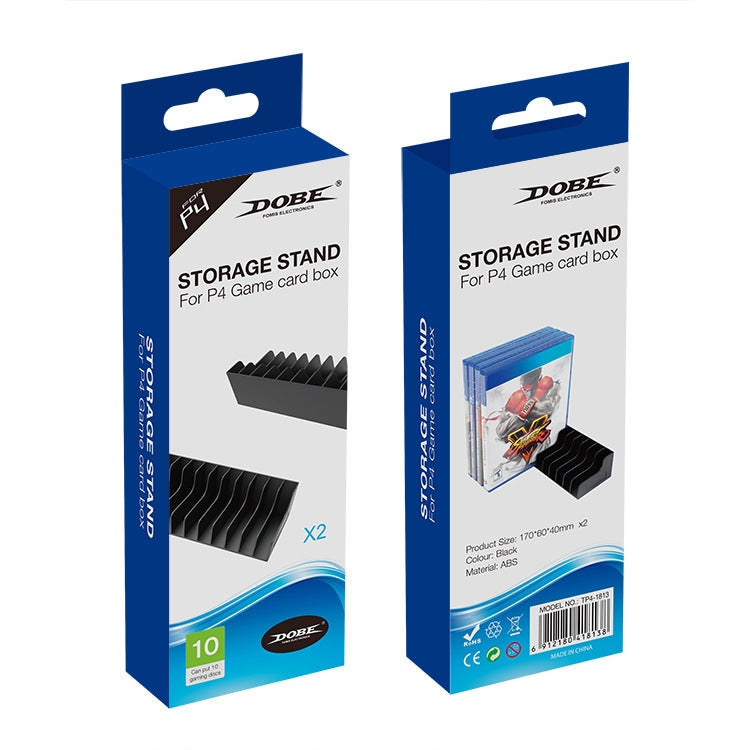 DOBE TP4-1813 2pcs Simple Game Card Case Game Disk Storage Rack For PS4 / PS4 Slim / PS4 Pro