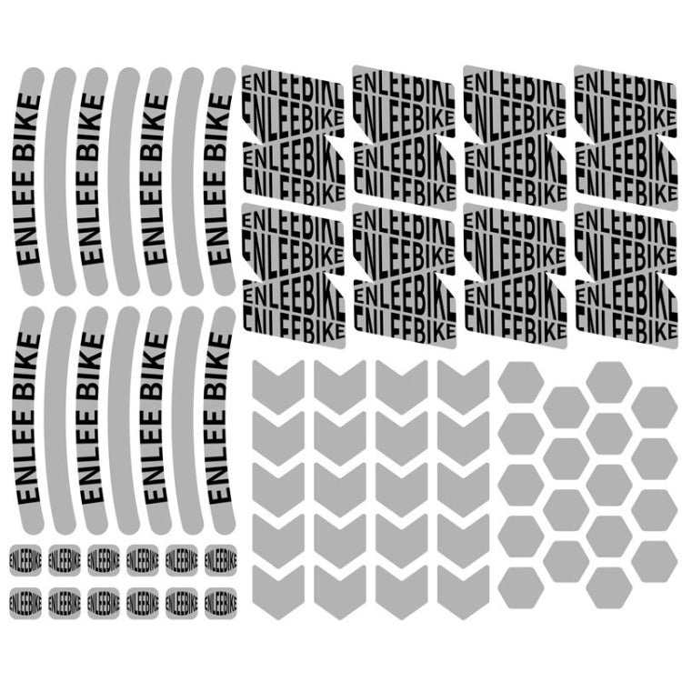 ENLEE E-RS2302 72pcs /Set Multi-Functional Reflective Strip Stickers Bicycle Body Warning Decal