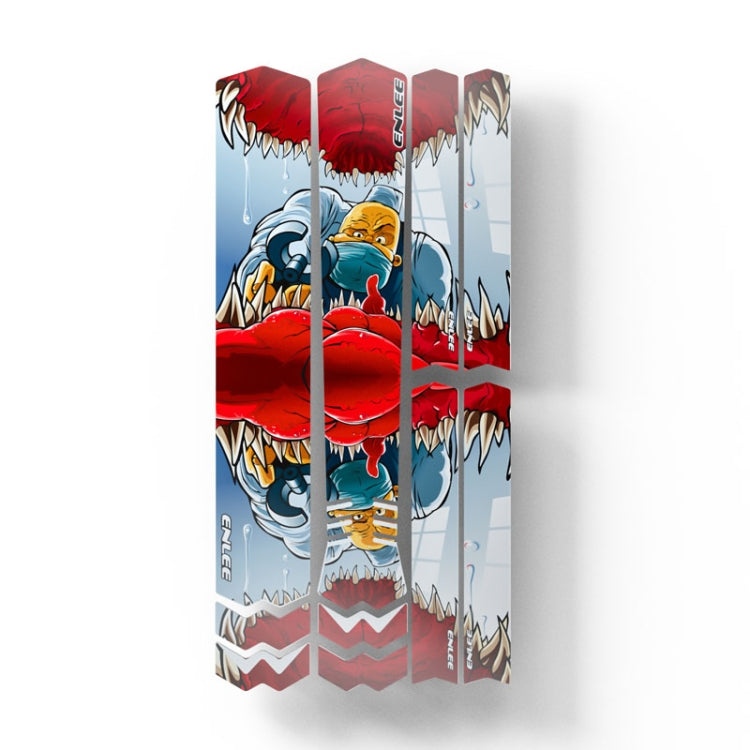 ENLEE E-2210 10pcs /Set Bicycle Jersey Stickers Mountain Bike Frame Protection Adhesive Tape