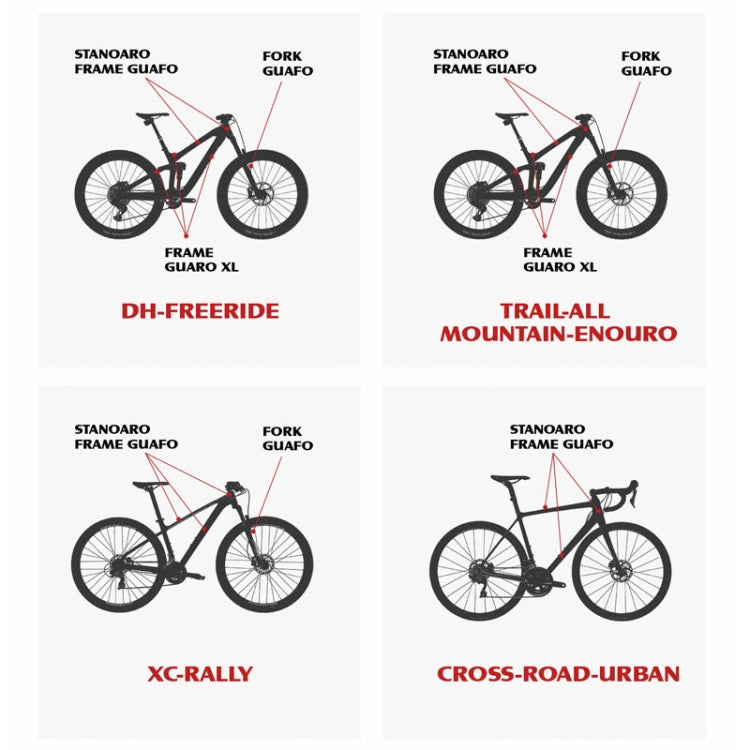 ENLEE E-2210 10pcs /Set Bicycle Jersey Stickers Mountain Bike Frame Protection Adhesive Tape