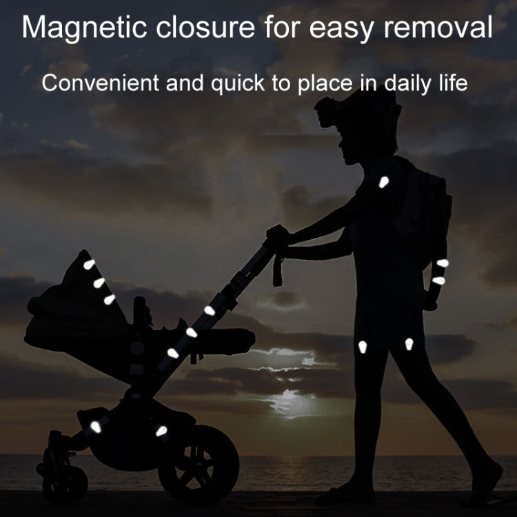 ENLEE EN-7855 Multifunctional Reflective Magnet Clip Outdoor Sports Night Running Safety Warning Stickers
