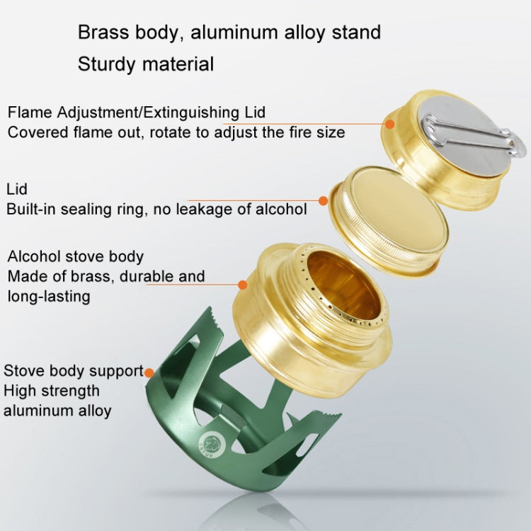CSTUR Y2218 Outdoor Ultralight Aluminum Stove Camping Fishing Portable Liquid Alcohol Stoves