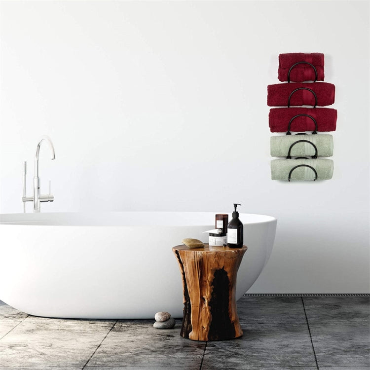 Bathroom Wall Mounted Towel Rack Multifunctional Iron Wall Mounted Wine Stand Storage Shelf