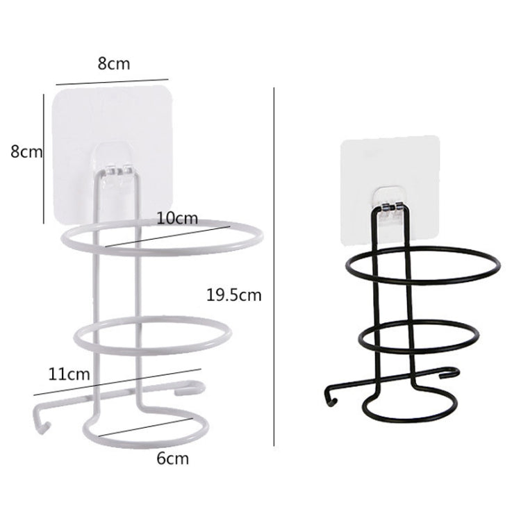 No-Punch Wall Mount Hair Dryer Bracket Bathroom Shelf